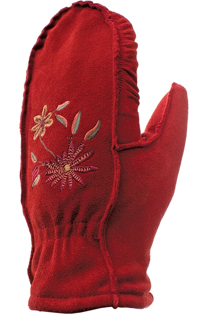 Embroidered Suede Mitt - Women 4 Embroidered Suede Mitt - Women - Image 2
