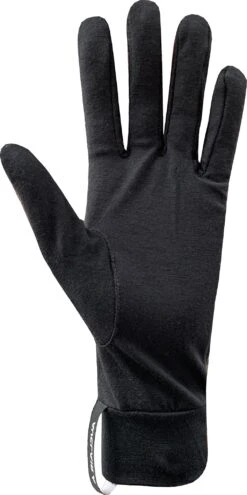 Merino Wool Liner Gloves - Unisex|-|Sous-gants En Laine Mérinos - Unisexe -Auclair Sales Store AUC 2S011 7E 7EBack 20Black